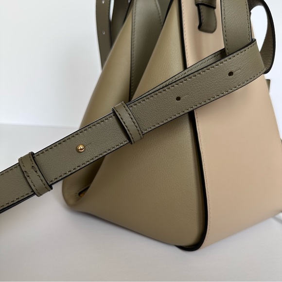 Loewe Small Hammock Bag in Classic Calfskin Tricolor Clay Green/Dusty Beige - Picture 14 of 15